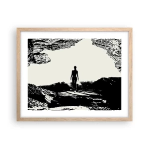 Poszter világos tölgy keretben - Egy új pillantás - 50x40 cm