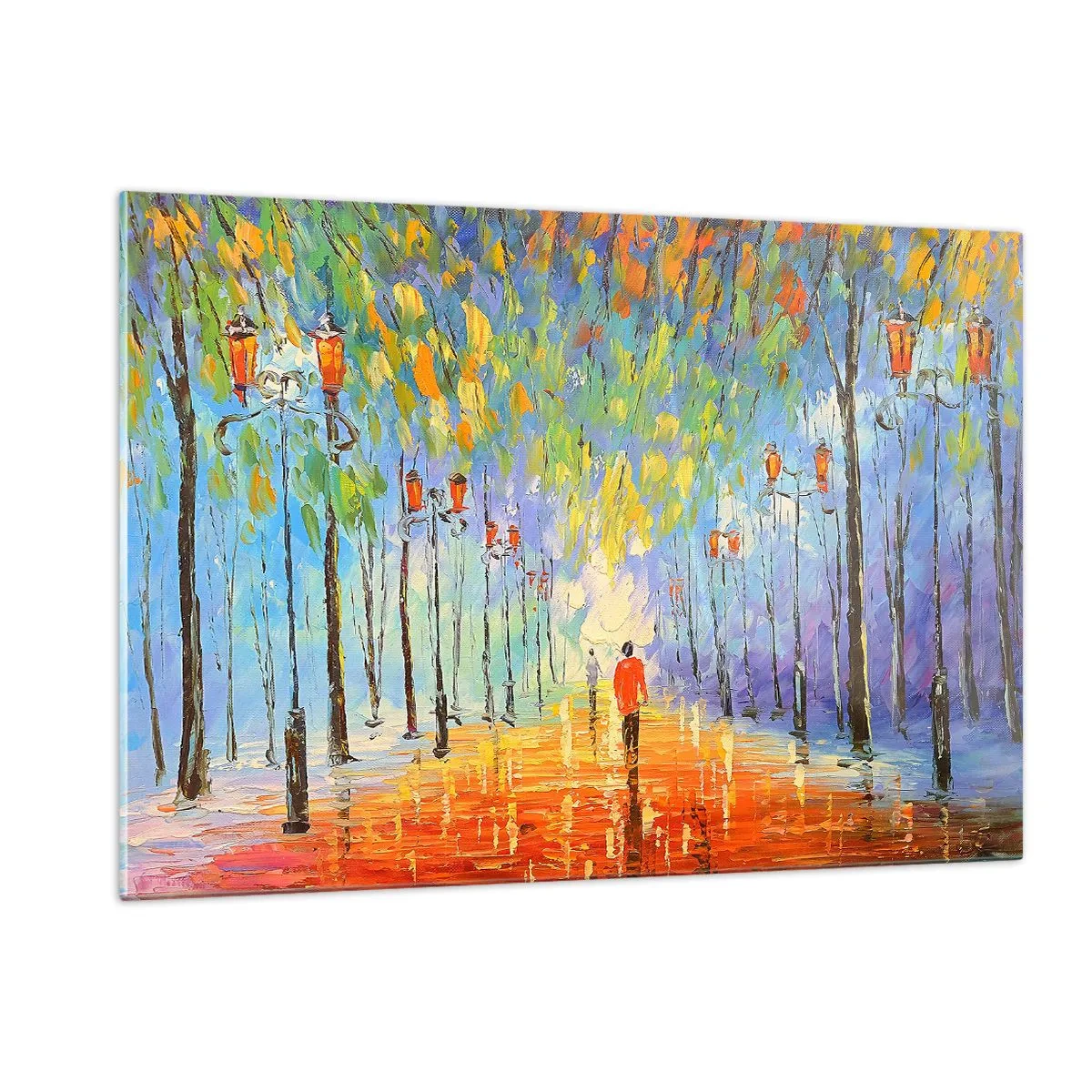 Üveg kép - Eső éjszakai dala - 120x80 cm
