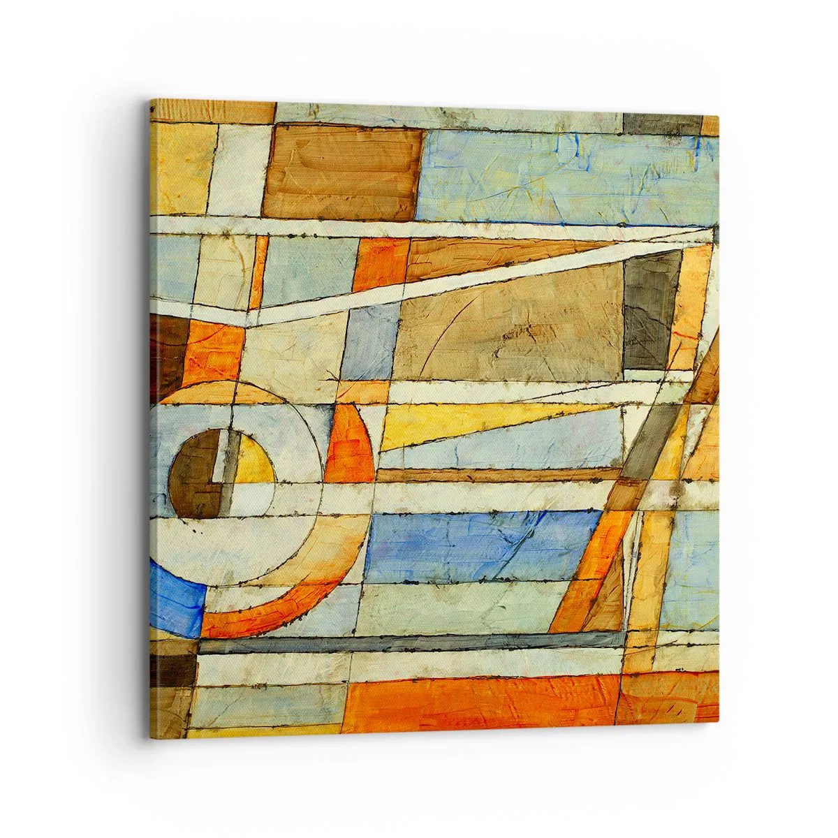 Vászonkép - Kubizmus az építkezésen - 70x70 cm