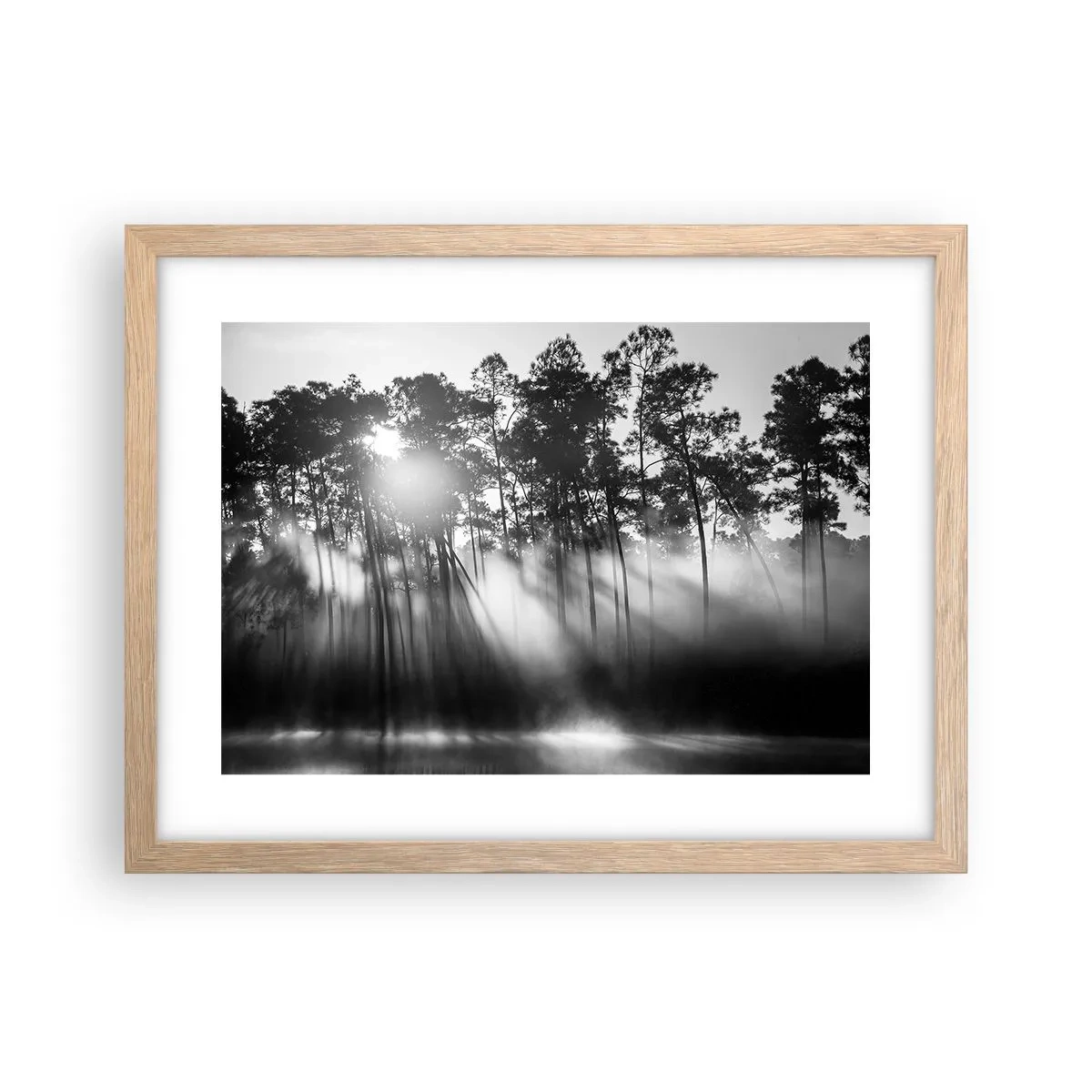 Poszter világos tölgy keretben - Megállíthatatlan nap - 40x30 cm