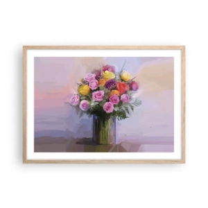 Poszter világos tölgy keretben - Megtartott szépség - 70x50 cm