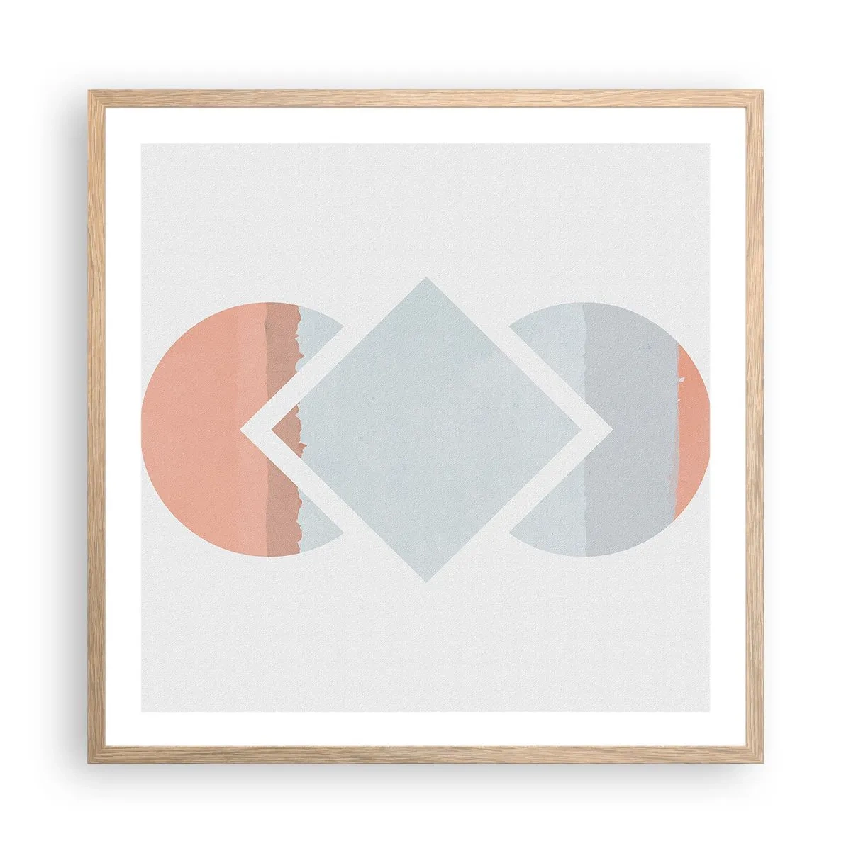 Poszter világos tölgy keretben - A helyzet egyértelmű - 60x60 cm