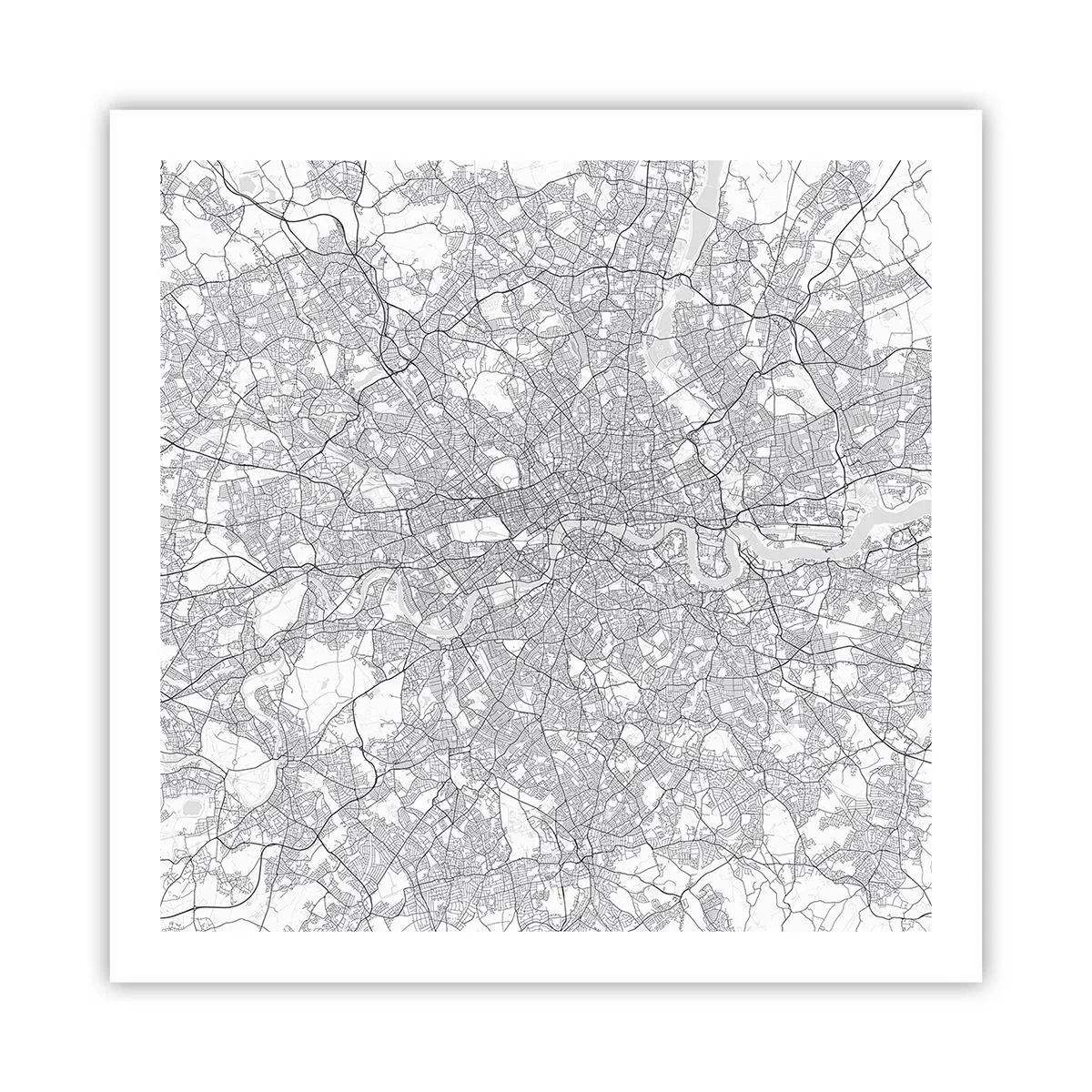 Poszter - A londoni labirintus térképe - 60x60 cm
