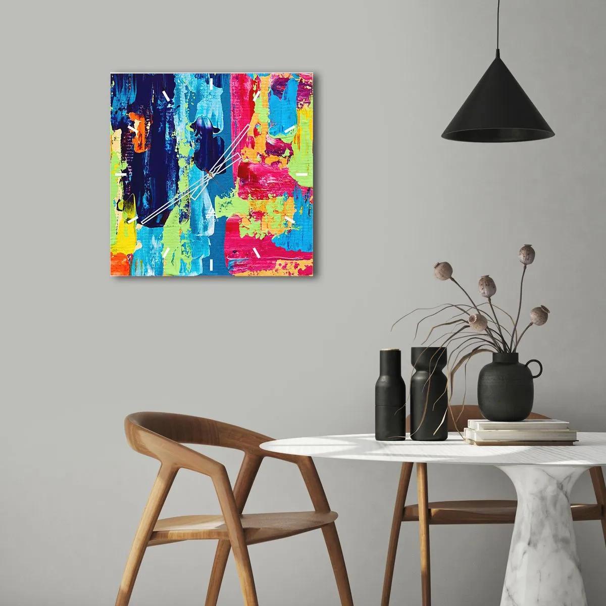 Falióra, Óra - Az élet gyönyörű! - 30x30 cm