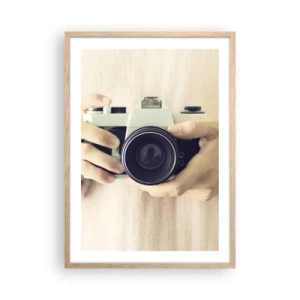 Poszter világos tölgy keretben - Többet látni... - 50x70 cm