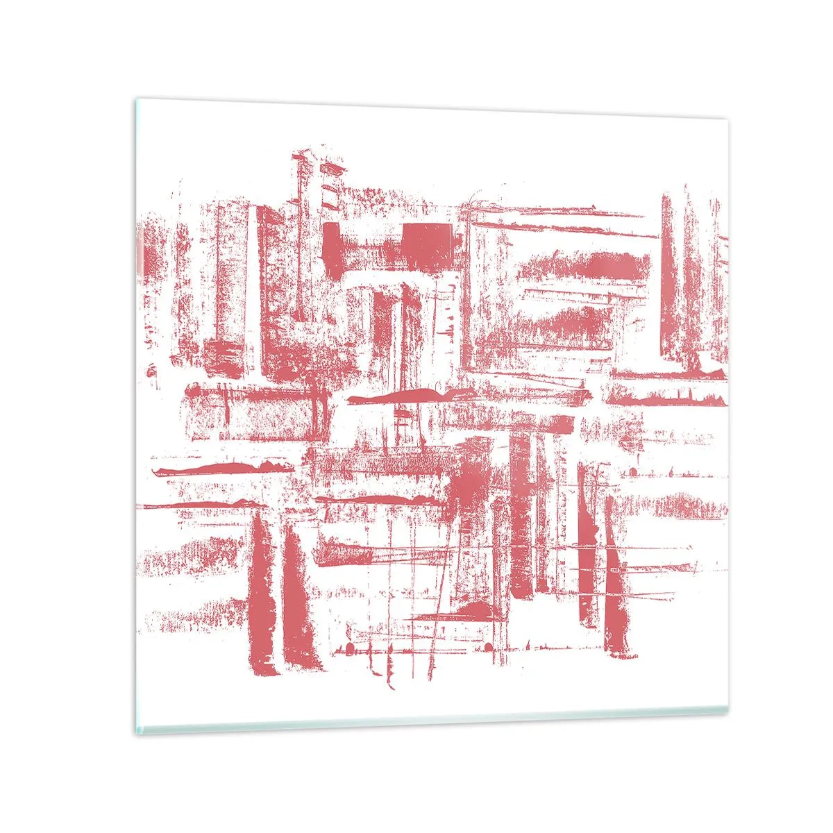 Üveg kép - A vörös város - 40x40 cm