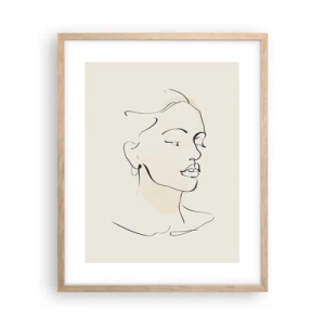 Poszter világos tölgy keretben - Bizonyos vonallal - 40x50 cm