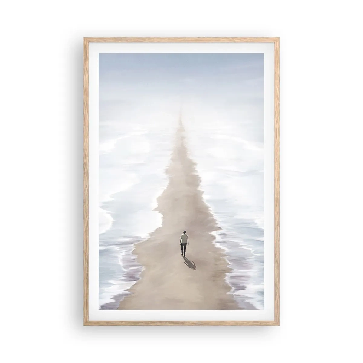 Poszter világos tölgy keretben - Fényes jövő - 61x91 cm