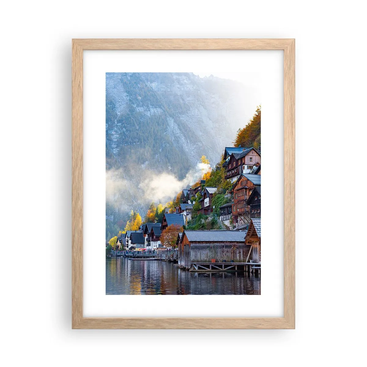 Poszter világos tölgy keretben - Alpesi éghajlatra - 30x40 cm