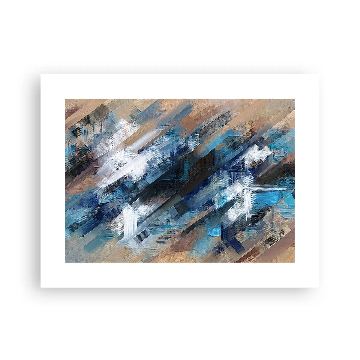 Poszter - Kék ferdén - 40x30 cm