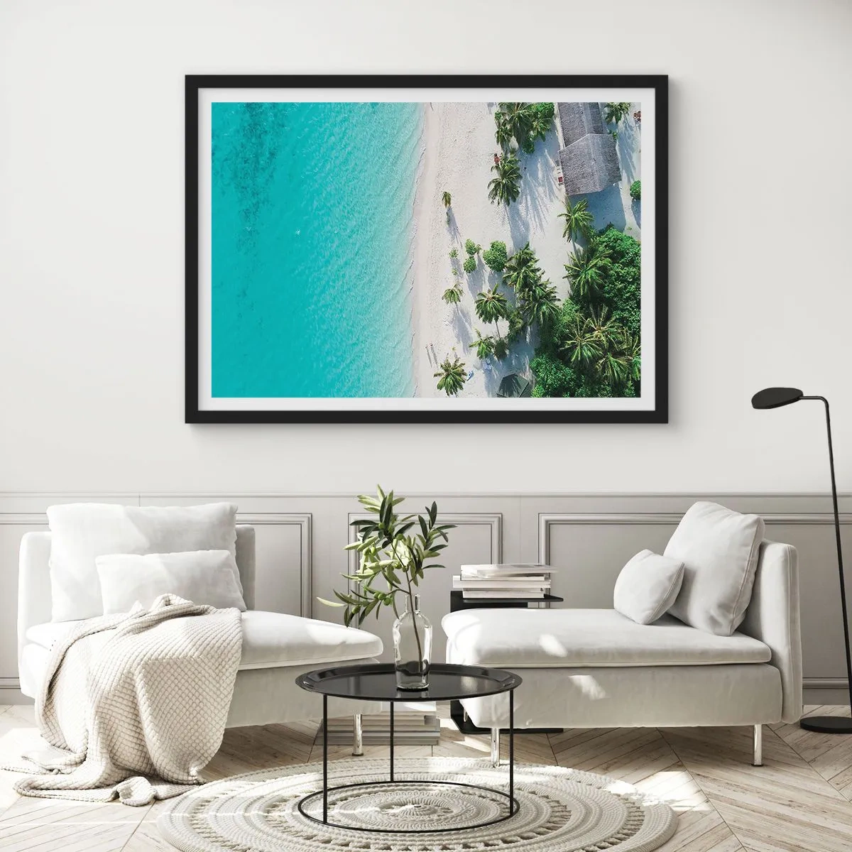Poszter fehér keretben - Nyaralás a paradicsomban - 70x50 cm