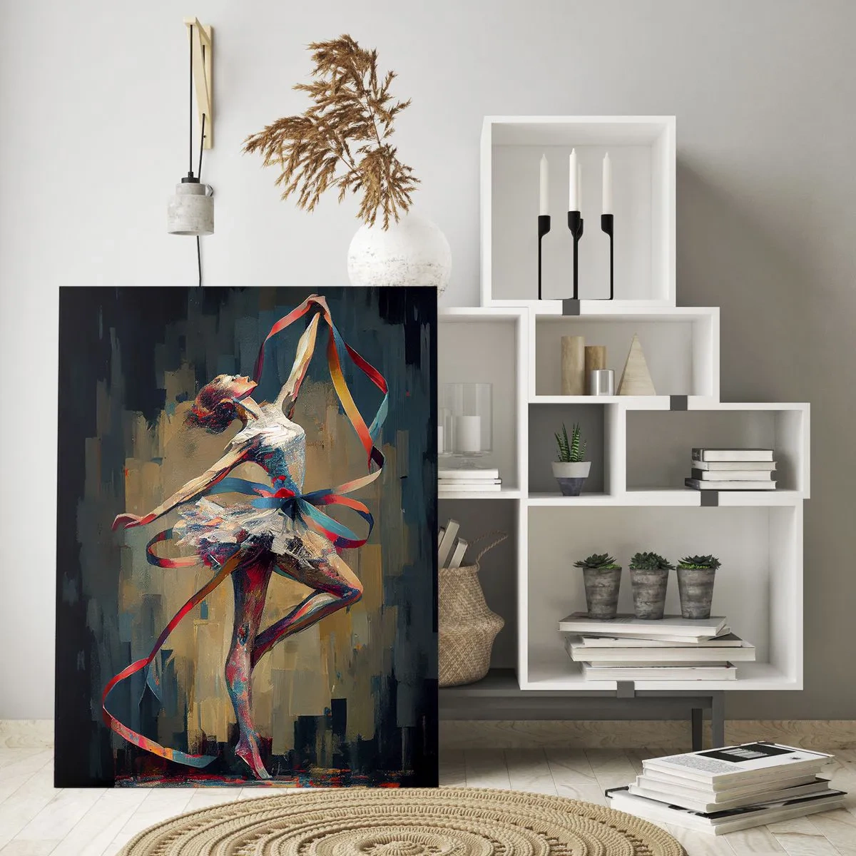 Üveg kép - Tánc egy szalaggal - 80x120 cm