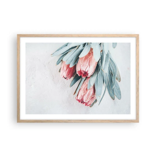 Poszter világos tölgy keretben - Szégyellve saját szépségüket - 70x50 cm