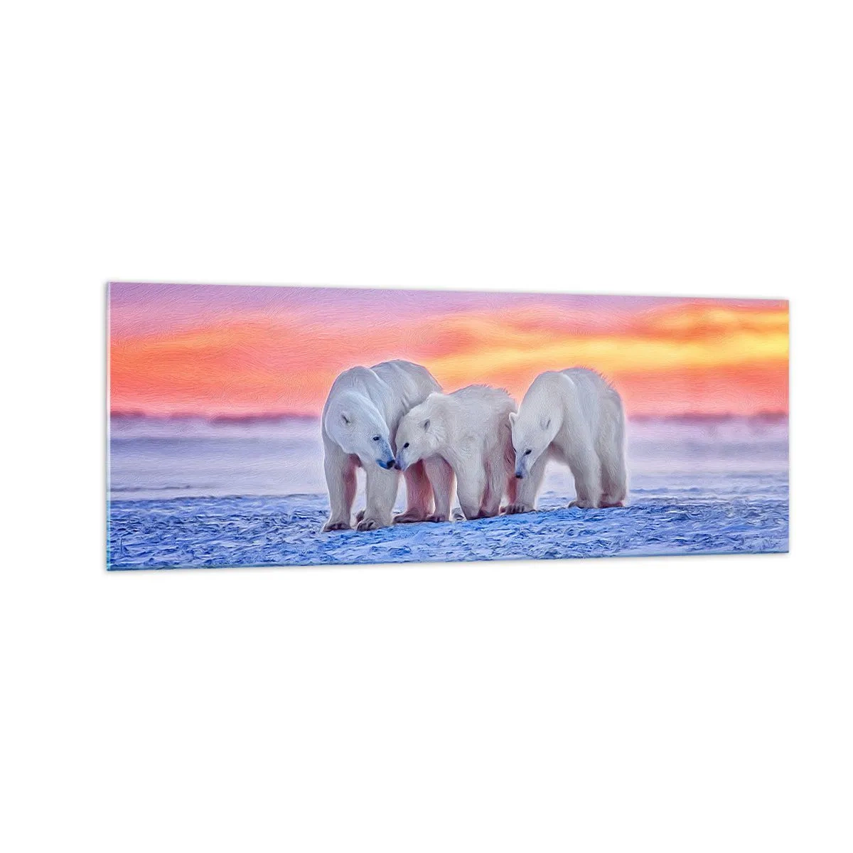 Üveg kép - Elég a családi meleg - 140x50 cm