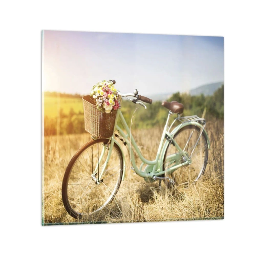 Üveg kép - Itt maradok egy darabig - 70x70 cm