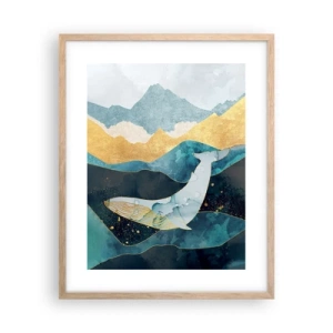 Poszter világos tölgy keretben - Észak hűvös szépsége - 40x50 cm