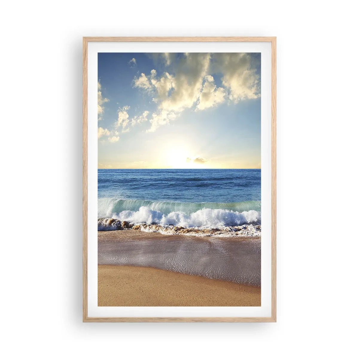 Poszter világos tölgy keretben - Mozgás és nyugalom egyszerre - 61x91 cm