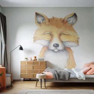 Fotótapéta Premium Sand - Róka hangulatok - Gyerekeknek, Róka, Barátság - 100x70 cm
