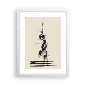 Poszter fekete keretben - Sietős absztrakció - 30x40 cm