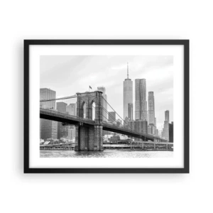 Poszter fehér keretben - New York-i hangulat - 50x40 cm