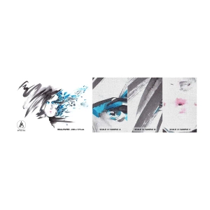 Fotótapéta Minta Premium Canvas - Érzéki portré szürkében és kékben - Nő, Női Arc, Absztrakció - 100x30 cm