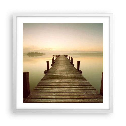 Poszter fekete keretben - Hajnal előtt, hajnal, fény - 50x50 cm