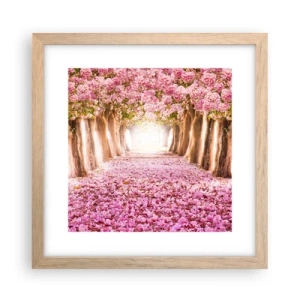 Poszter világos tölgy keretben - Út a paradicsomba - 30x30 cm