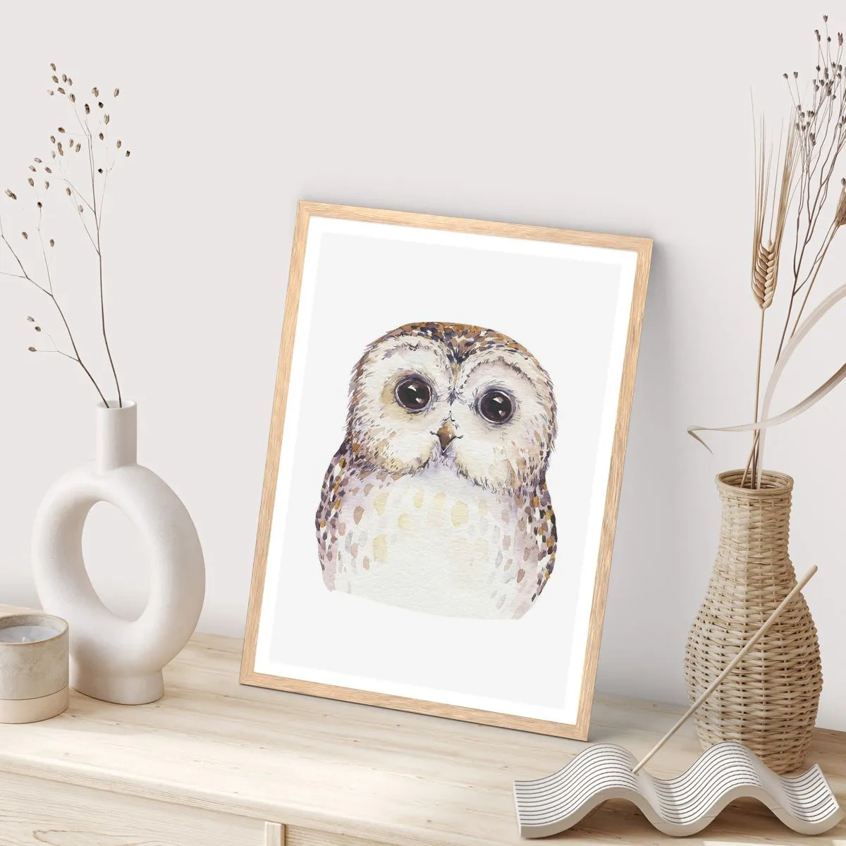 Poszter világos tölgy keretben - Nézz a szemembe - 50x70 cm