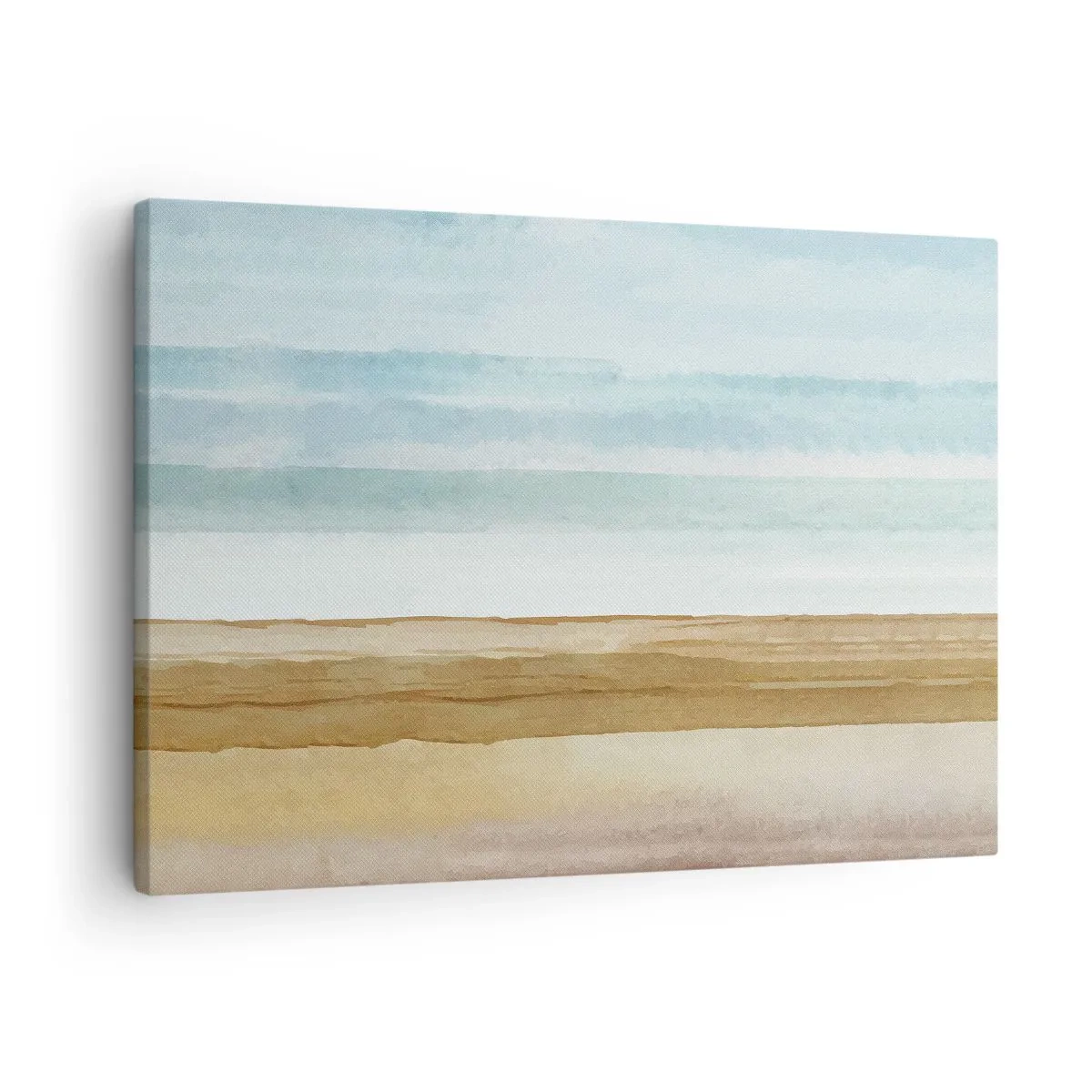 Vászonkép - Absztrakt tengerparti táj pasztell árnyalatokban - 70x50cm - Vigasz - Modern fali dekoráció nappalihoz és hálószobához ARTTOR