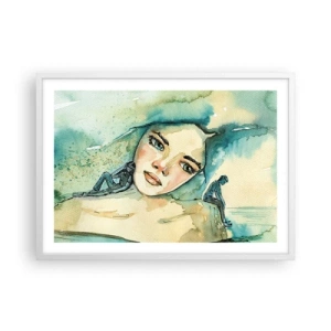 Poszter fekete keretben - Am I blue? - 70x50 cm