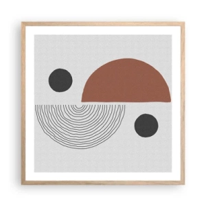 Poszter világos tölgy keretben - A kerék tökéletessége - 60x60 cm