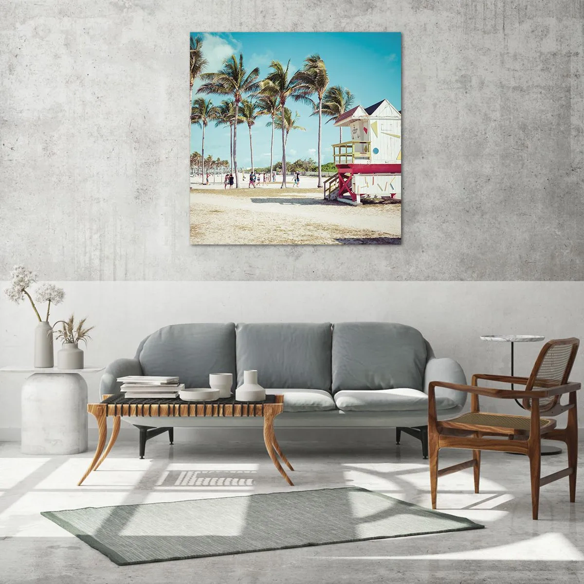 Üveg kép - Gyönyörű nap vár rád - 40x40 cm