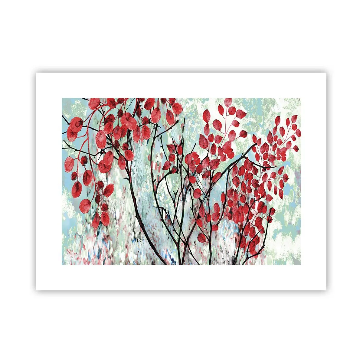 Poszter - Fa skarlát színben - 40x30 cm