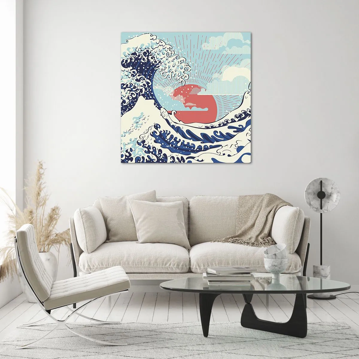 Üveg kép - Japán inspirációból - 50x50 cm