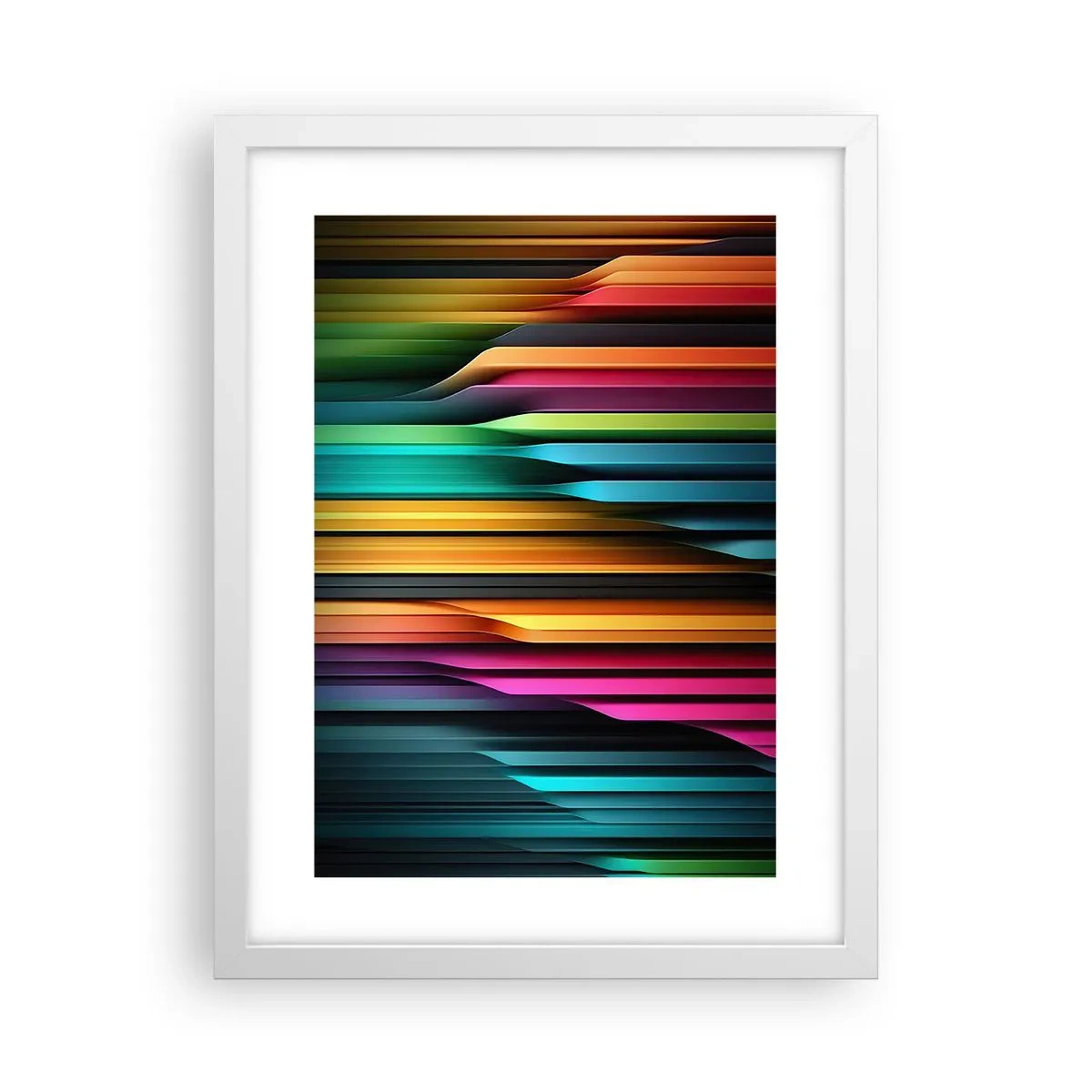 Poszter fekete keretben - Fényorgonák - 30x40 cm