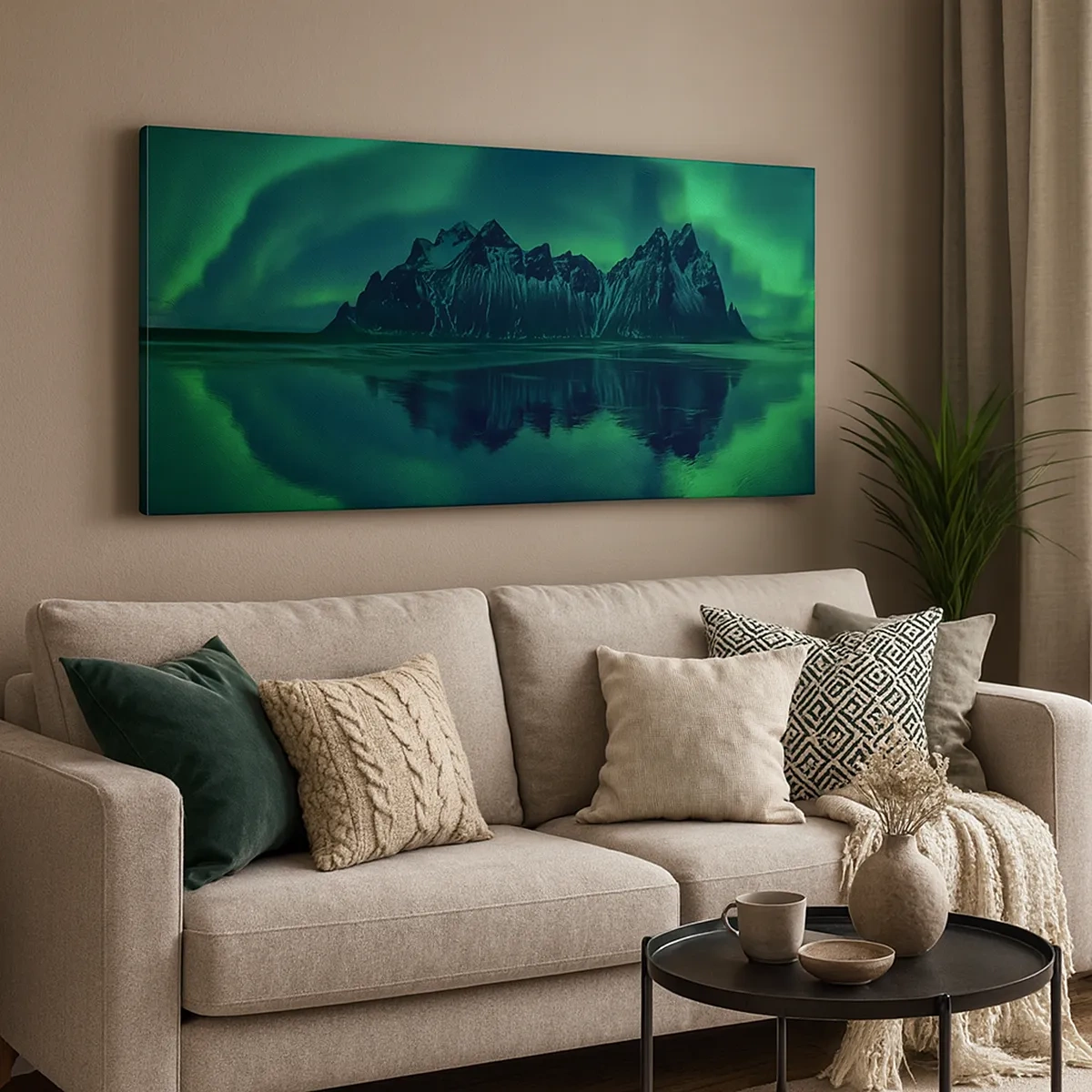 Vászonkép - A sarki fény karjaiban - 30x30 cm