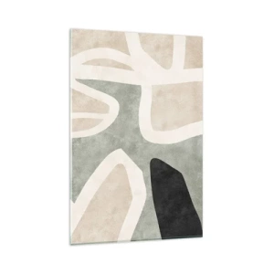 Üveg kép - Kompozíció fekete témával - 80x120 cm