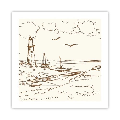 Poszter - A nyár emlékeinek vázlata - 50x50 cm