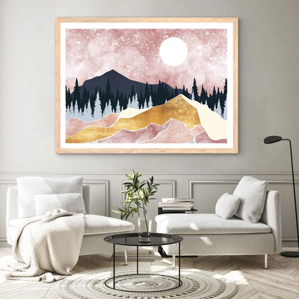 Poszter világos tölgy keretben - Éjjeli őrség - 91x61 cm