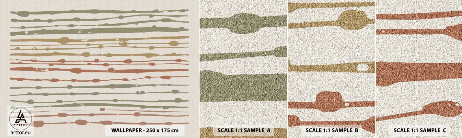 Fotótapéta Minta Standard Eco - Zenei színjegyzetelés - Minimalizmus, Pasztell, Darab - 100x30 cm