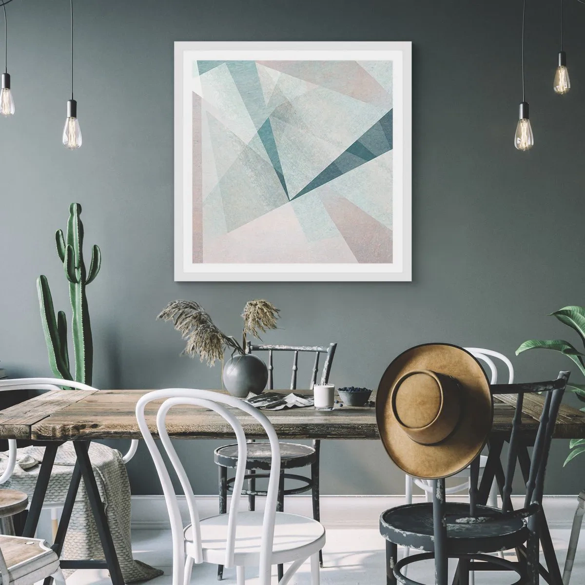 Poszter fekete keretben - Nyugodtan, de dinamikusan - 40x40 cm