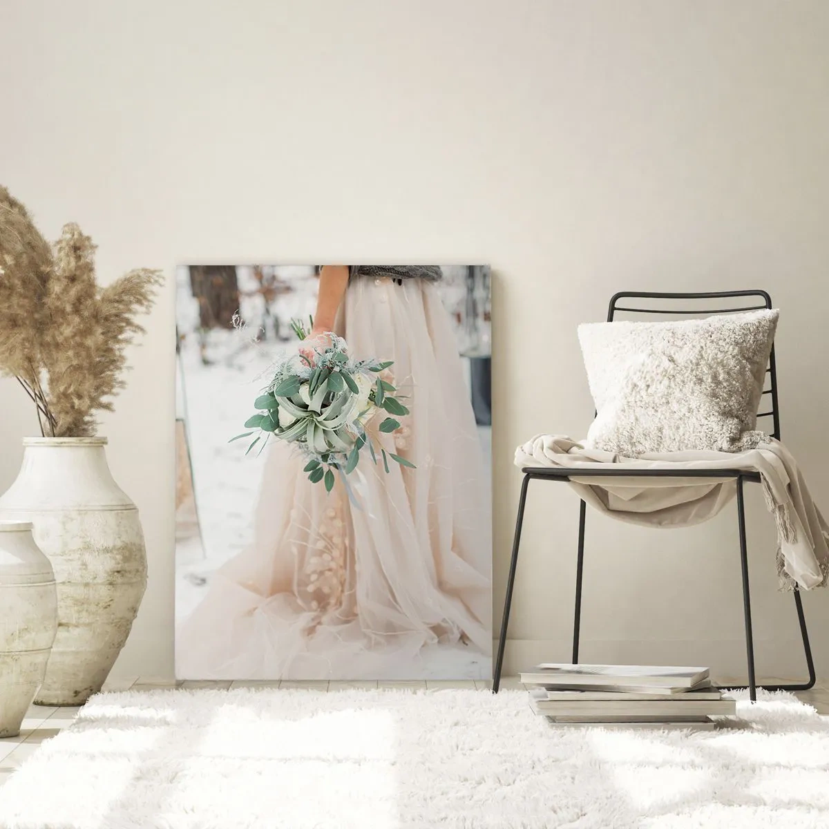 Üveg kép - És boldogan éltek, míg meg nem haltak. - 80x120 cm