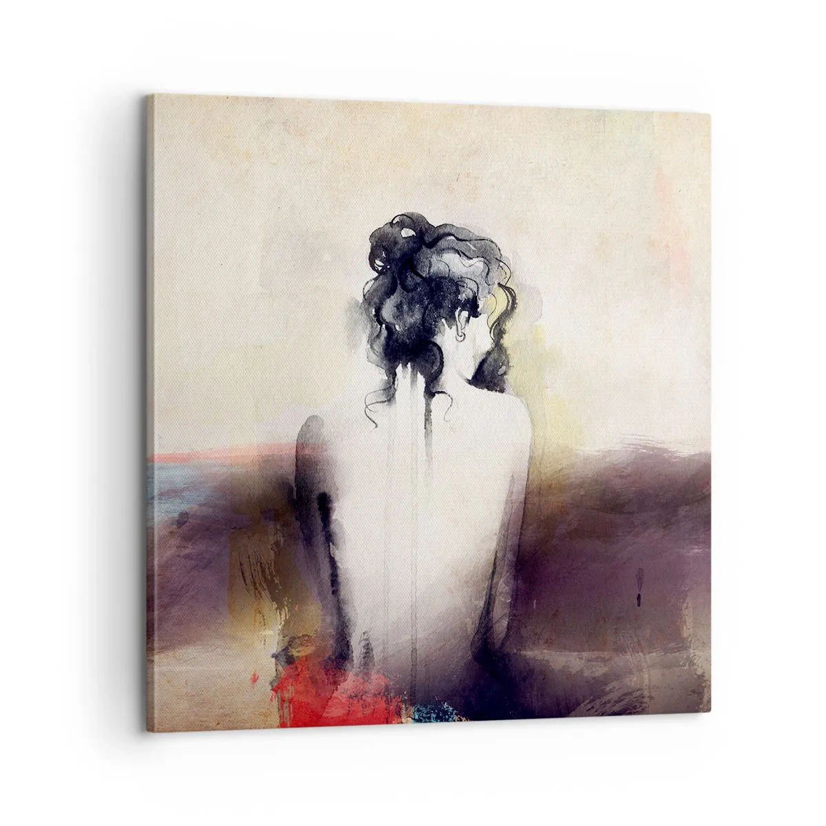 Vászonkép - Sima vonalak, ovális formák - 60x60 cm