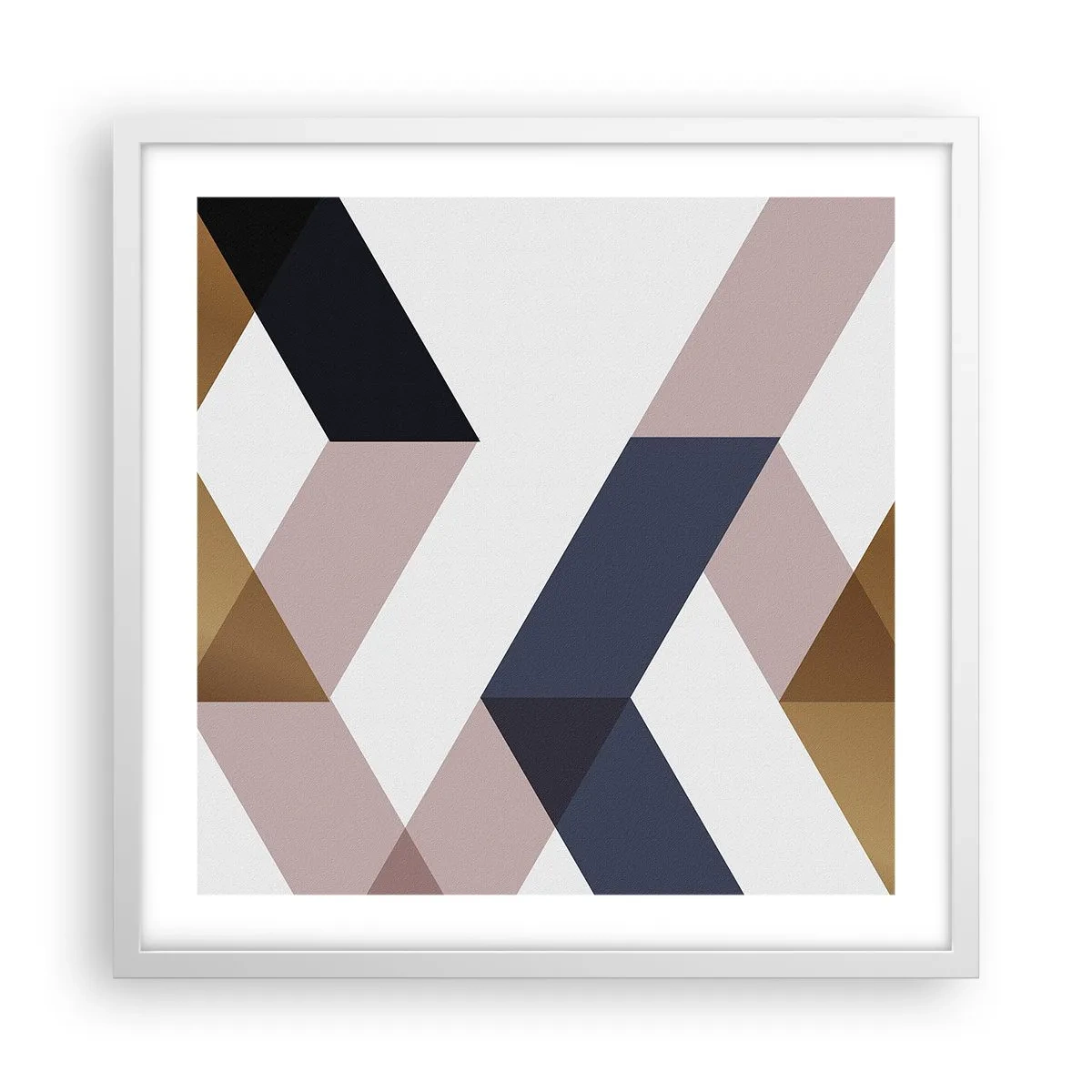 Poszter fekete keretben - Síkok és szögek - 50x50 cm