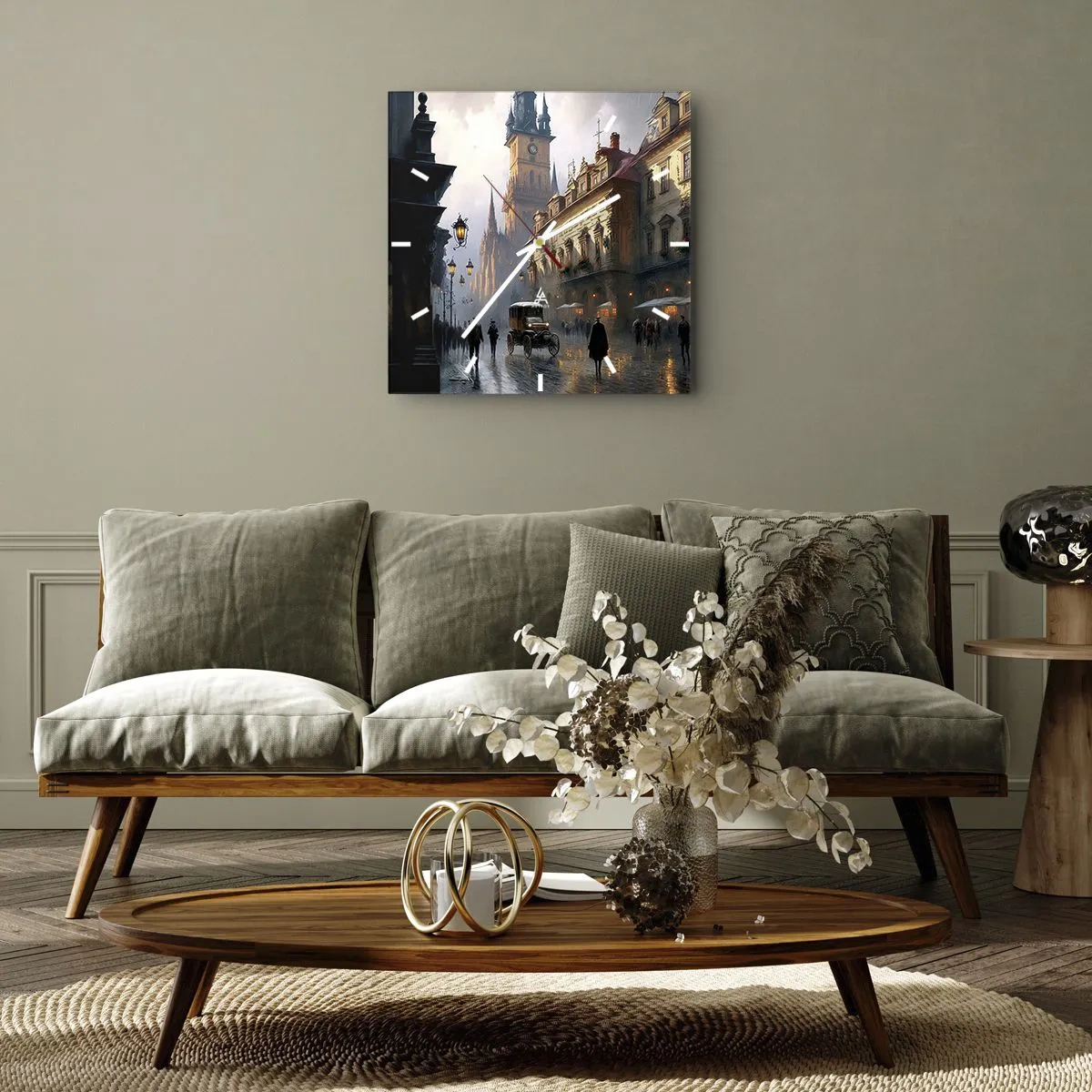 Falióra, Óra - Egy prágai este varázsa - 40x40 cm