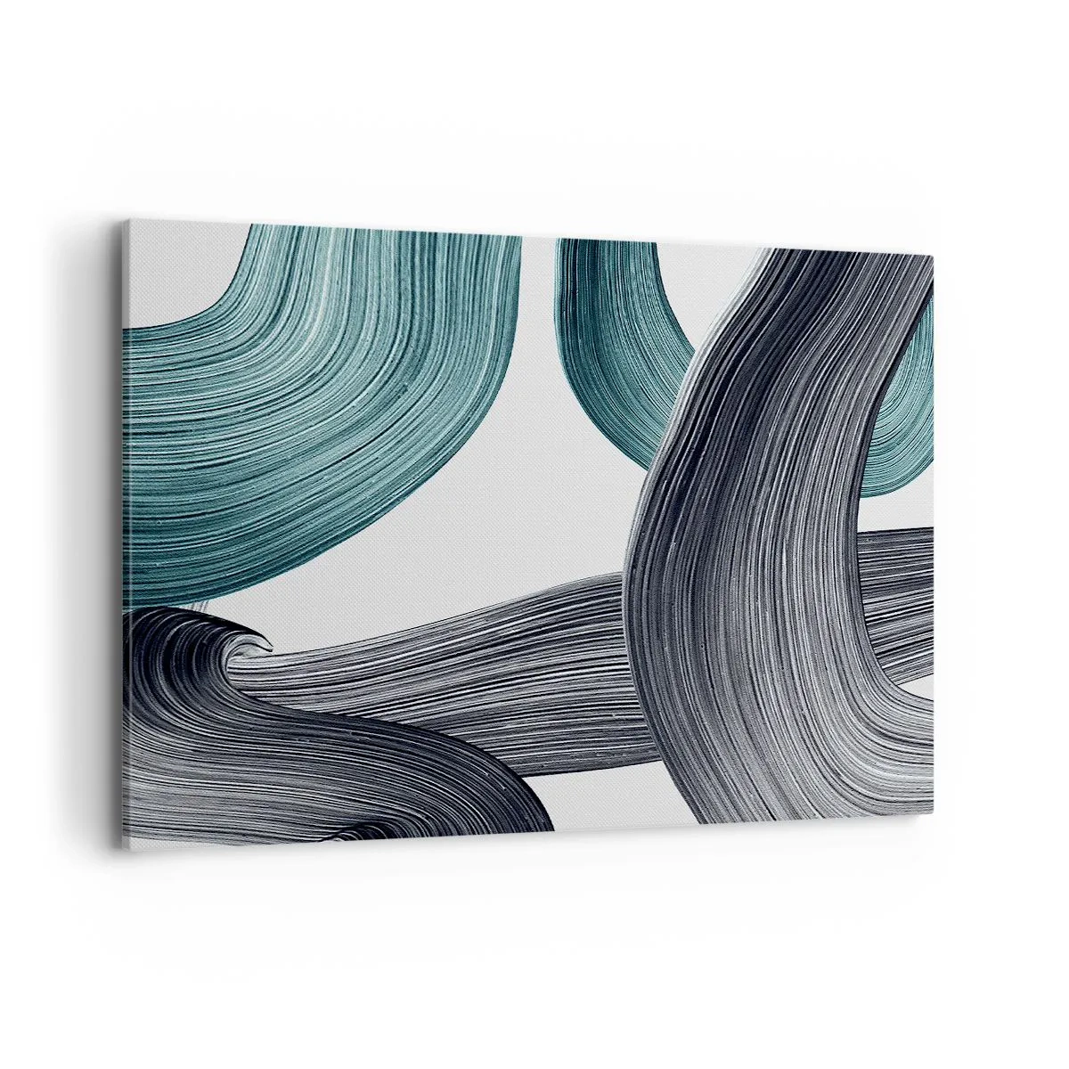 Vászonkép - Smaragdzöld és fekete nyomok - 120x80 cm