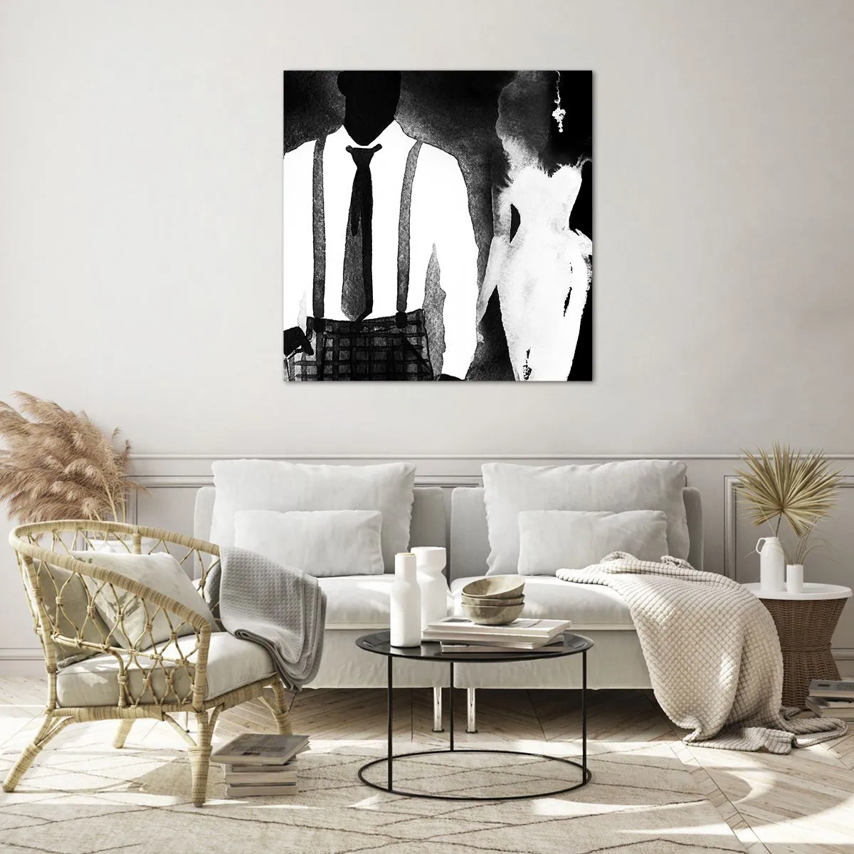 Üveg kép - Noir légkörben - 70x70 cm