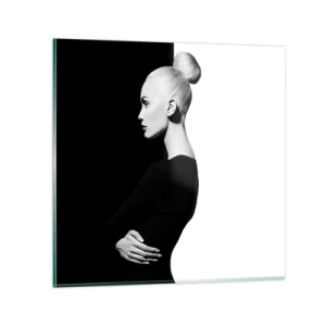 Üveg kép - Egyszerűen egy nő - 50x50 cm