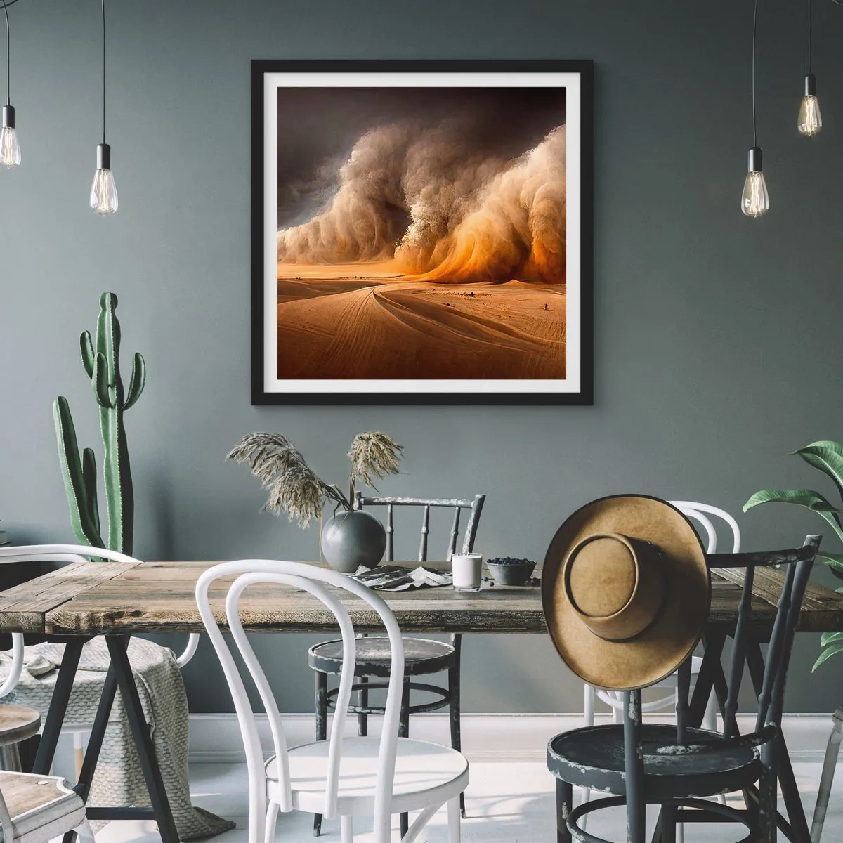 Poszter fehér keretben - A sivatag haragja - 60x60 cm