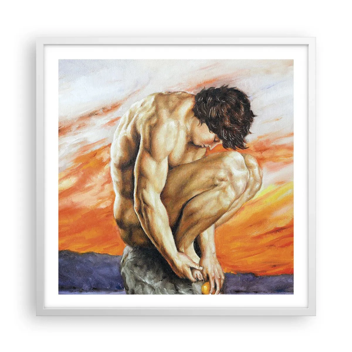 Poszter fekete keretben - Elmerülve önmagában - 60x60 cm